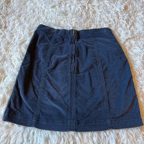 Free‎ People Modern Femme corduroy blue mini skirt size 4 REVOLVE - Picture 8 of 11
